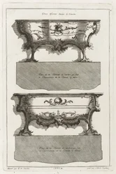 Deux différents desseins de commodes